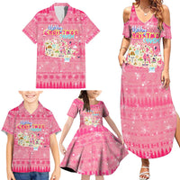 Merry Christmas Canada Family Matching Summer Maxi Dress and Hawaiian Shirt Xmas Travel Map - Wonder Print Shop