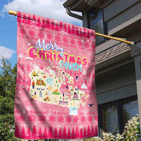 Merry Christmas Canada Garden Flag Xmas Travel Map - Wonder Print Shop