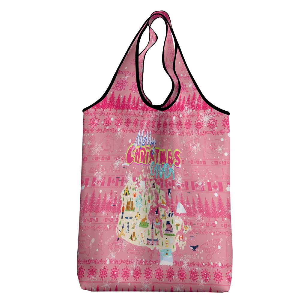 Merry Christmas Canada Grocery Bag Xmas Travel Map - Wonder Print Shop