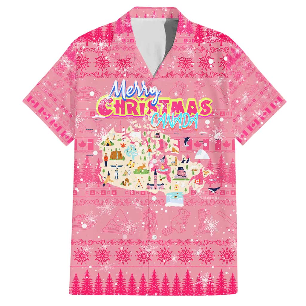 Merry Christmas Canada Hawaiian Shirt Xmas Travel Map - Wonder Print Shop