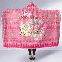 Merry Christmas Canada Hooded Blanket Xmas Travel Map - Wonder Print Shop