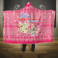 Merry Christmas Canada Hooded Blanket Xmas Travel Map - Wonder Print Shop