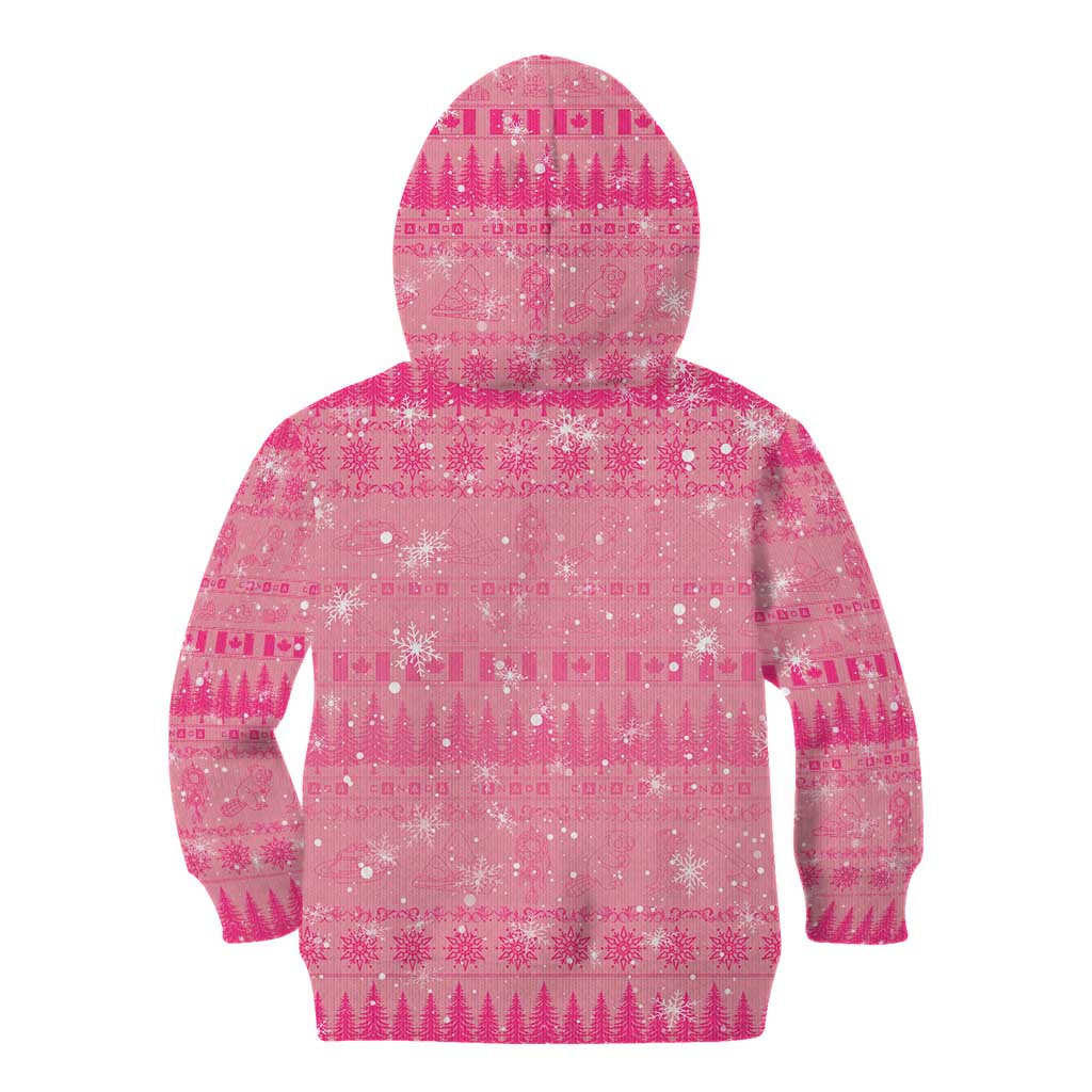 Merry Christmas Canada Kid Hoodie Xmas Travel Map - Wonder Print Shop