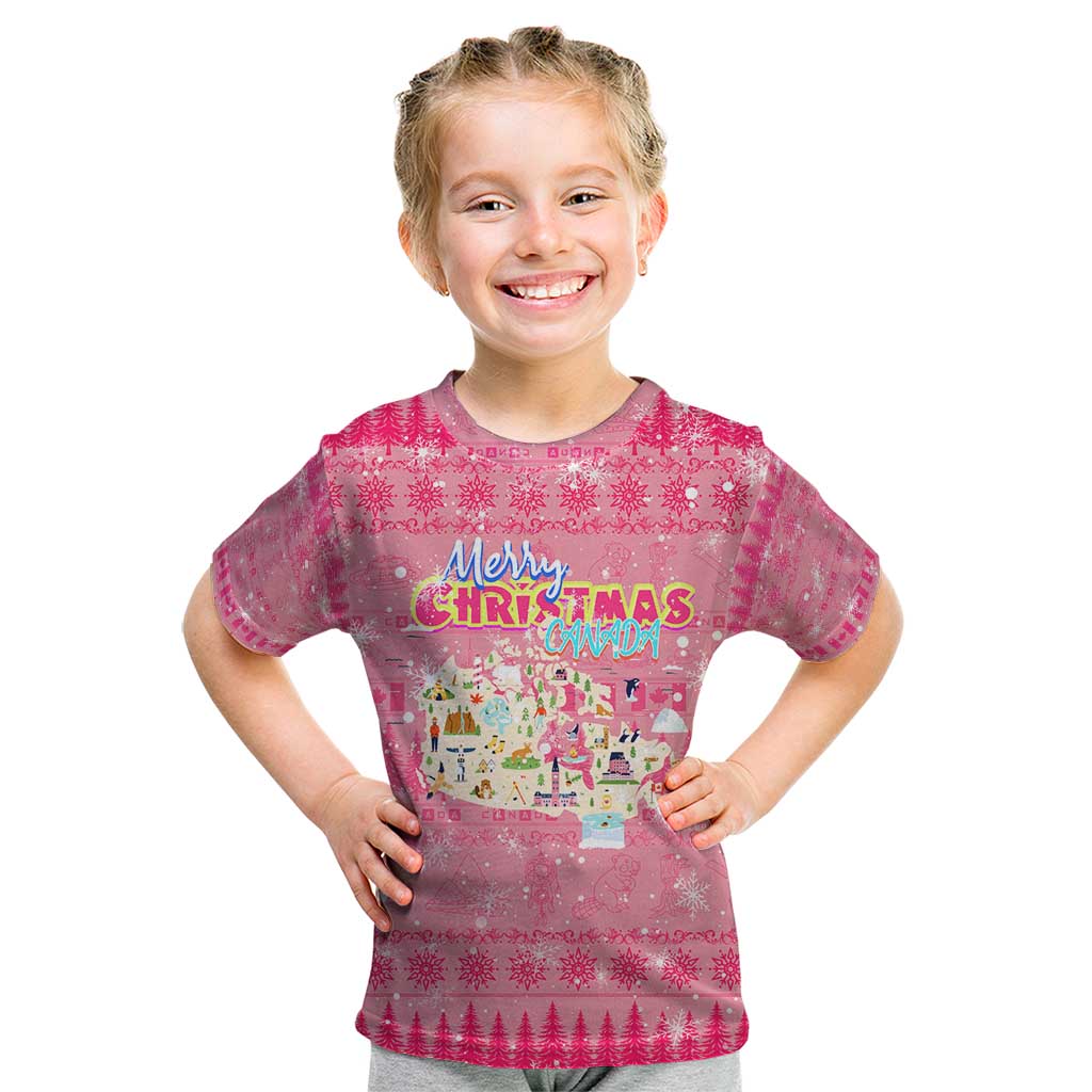 Merry Christmas Canada Kid T Shirt Xmas Travel Map - Wonder Print Shop