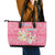 Merry Christmas Canada Leather Tote Bag Xmas Travel Map - Wonder Print Shop