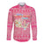 Merry Christmas Canada Long Sleeve Button Shirt Xmas Travel Map - Wonder Print Shop
