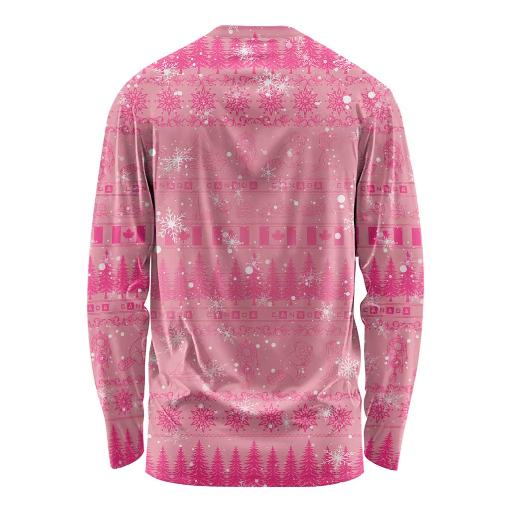 Merry Christmas Canada Long Sleeve Shirt Xmas Travel Map - Wonder Print Shop