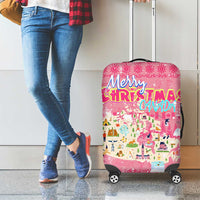 Merry Christmas Canada Luggage Cover Xmas Travel Map - Wonder Print Shop