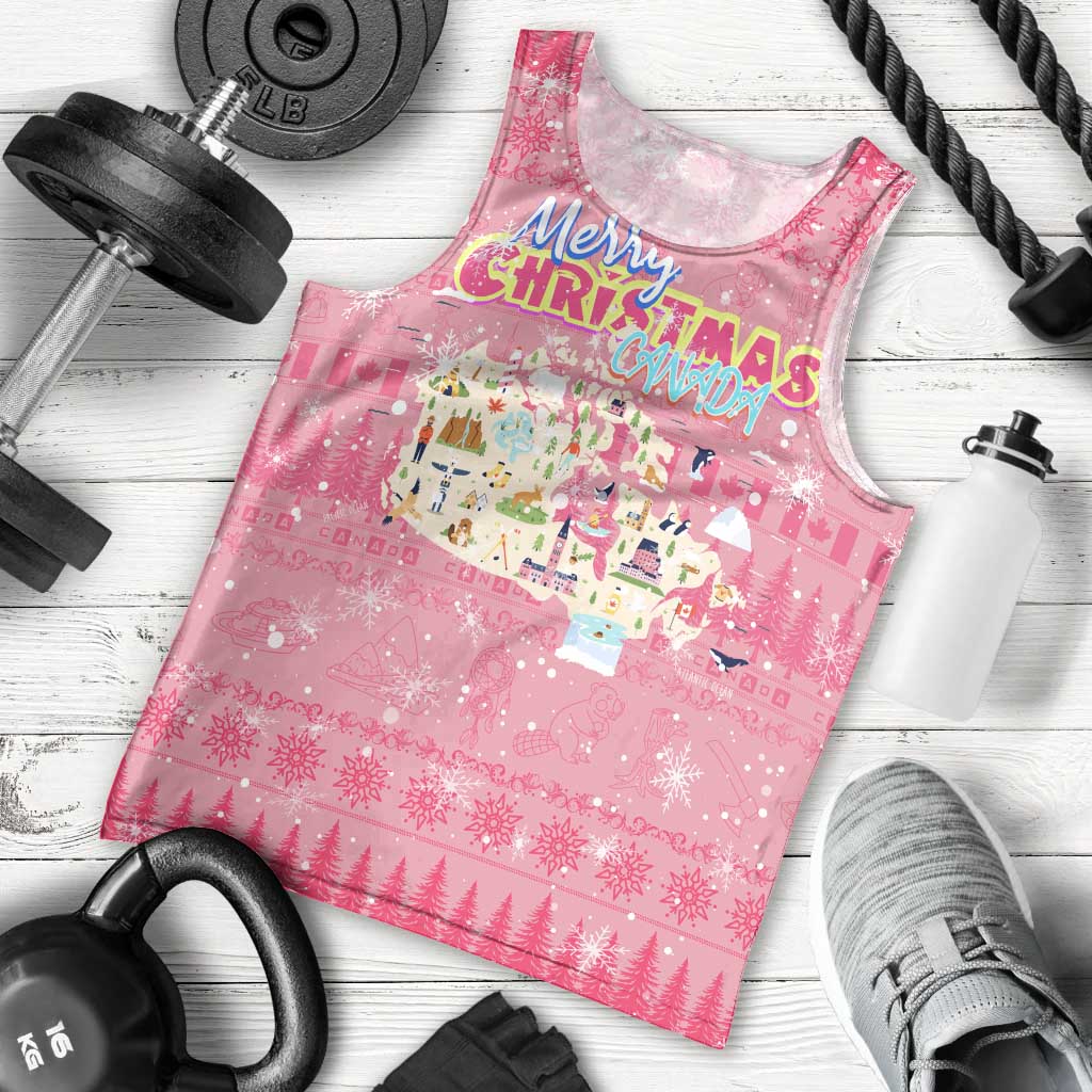 Merry Christmas Canada Men Tank Top Xmas Travel Map - Wonder Print Shop