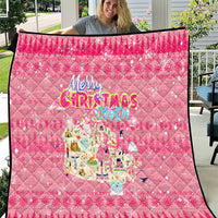 Merry Christmas Canada Quilt Xmas Travel Map - Wonder Print Shop