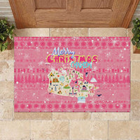 Merry Christmas Canada Rubber Doormat Xmas Travel Map - Wonder Print Shop