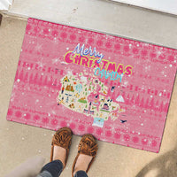 Merry Christmas Canada Rubber Doormat Xmas Travel Map - Wonder Print Shop