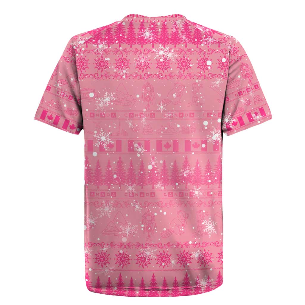 Merry Christmas Canada Rugby Jersey Xmas Travel Map - Wonder Print Shop