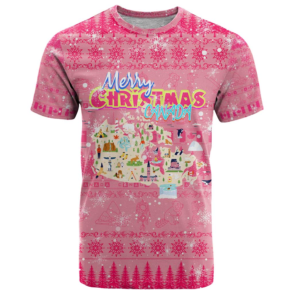 Merry Christmas Canada T Shirt Xmas Travel Map - Wonder Print Shop