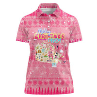 Merry Christmas Canada Women Polo Shirt Xmas Travel Map - Wonder Print Shop