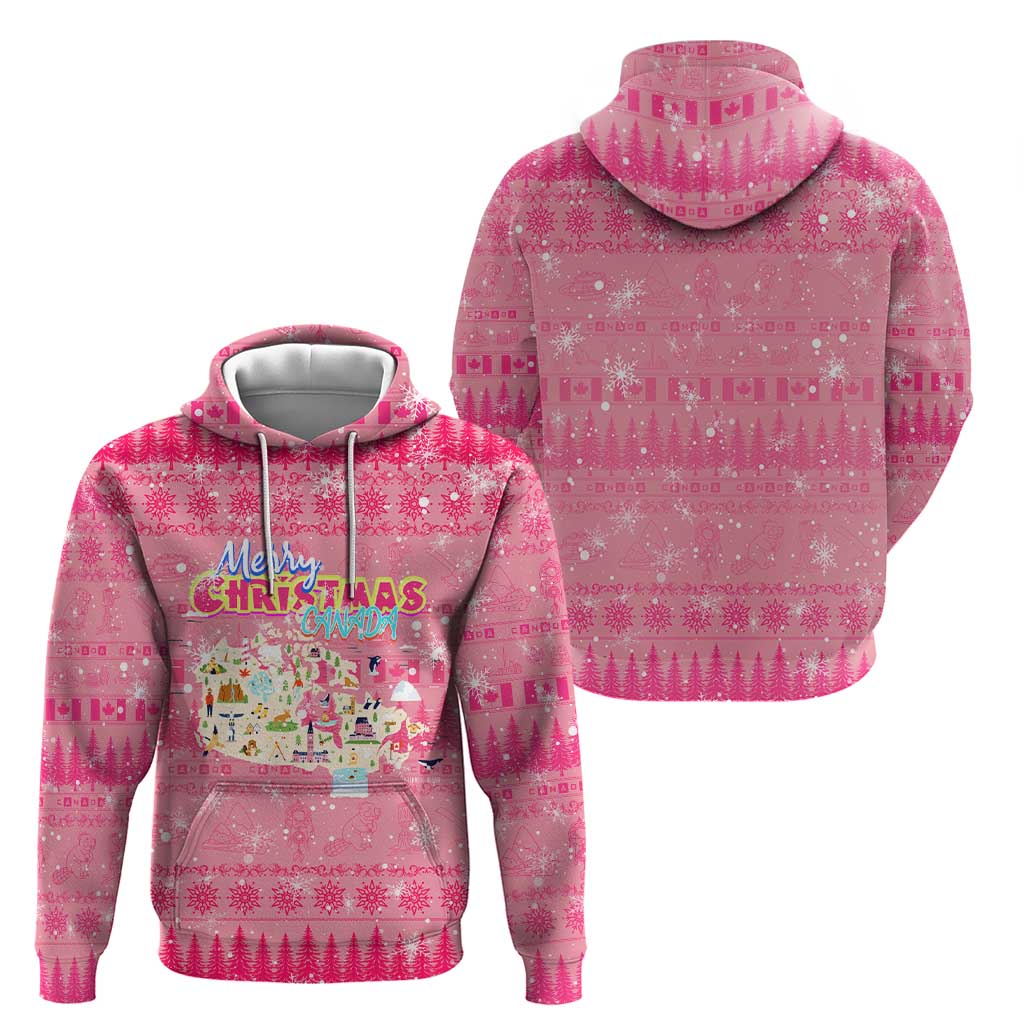Merry Christmas Canada Zip Hoodie Xmas Travel Map - Wonder Print Shop