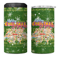 Merry Christmas Switzerland 4 in 1 Can Cooler Tumbler Xmas Travel Map - Wonder Print Shop