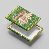 Merry Christmas Switzerland Canvas Wall Art Xmas Travel Map - Wonder Print Shop
