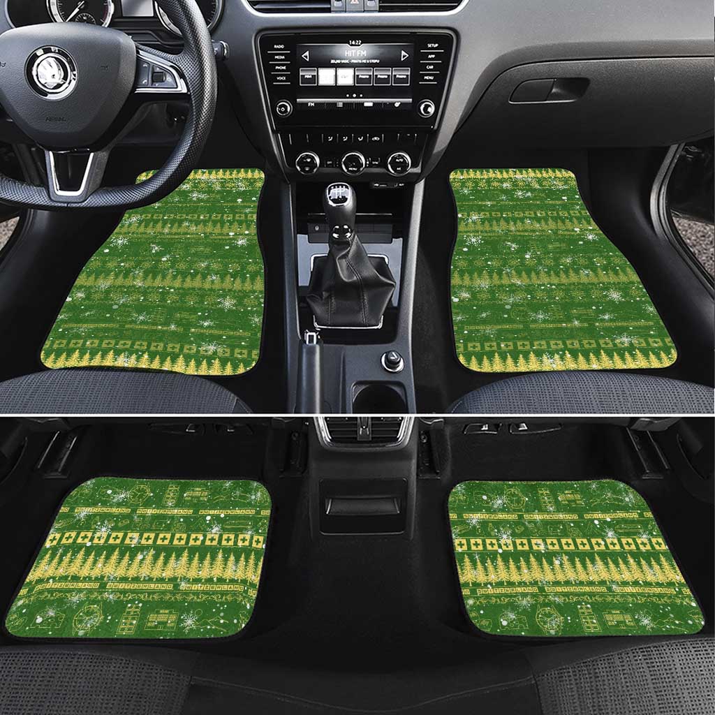 Merry Christmas Switzerland Car Mats Xmas Travel Map - Wonder Print Shop