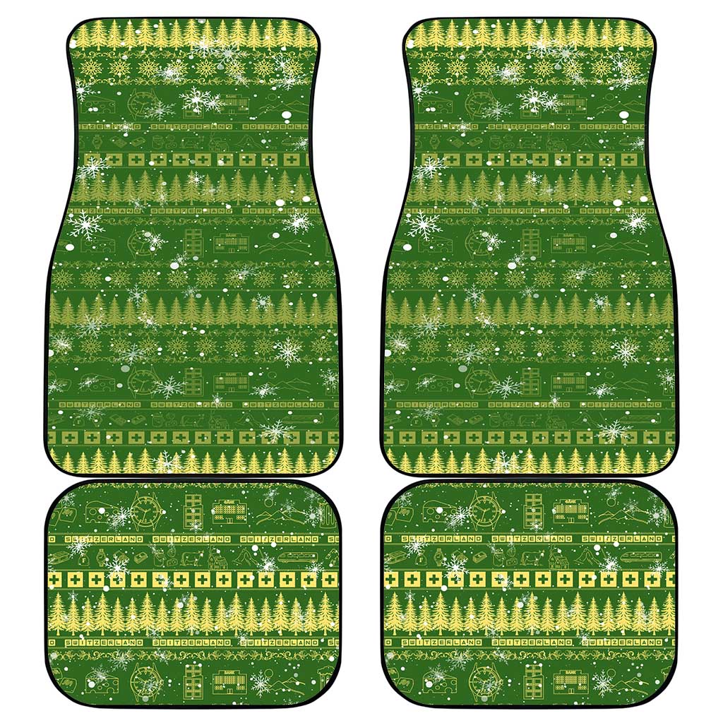 Merry Christmas Switzerland Car Mats Xmas Travel Map - Wonder Print Shop