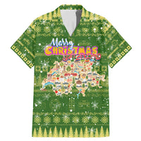 Merry Christmas Switzerland Family Matching Mermaid Dress and Hawaiian Shirt Xmas Travel Map - Wonder Print Shop