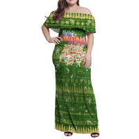 Merry Christmas Switzerland Family Matching Off Shoulder Maxi Dress and Hawaiian Shirt Xmas Travel Map - Wonder Print Shop