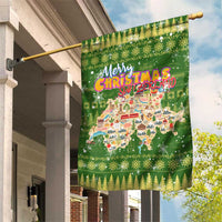 Merry Christmas Switzerland Garden Flag Xmas Travel Map - Wonder Print Shop