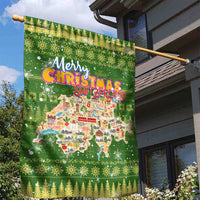 Merry Christmas Switzerland Garden Flag Xmas Travel Map - Wonder Print Shop