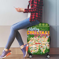 Merry Christmas Switzerland Luggage Cover Xmas Travel Map - Wonder Print Shop