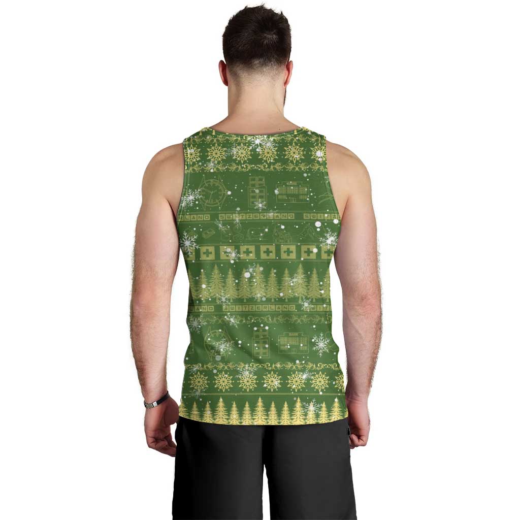 Merry Christmas Switzerland Men Tank Top Xmas Travel Map - Wonder Print Shop