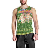 Merry Christmas Switzerland Men Tank Top Xmas Travel Map - Wonder Print Shop
