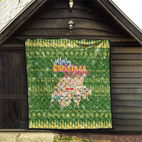 Merry Christmas Switzerland Quilt Xmas Travel Map - Wonder Print Shop