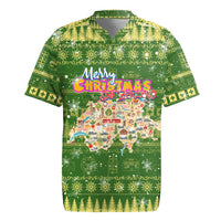 Merry Christmas Switzerland Rugby Jersey Xmas Travel Map - Wonder Print Shop
