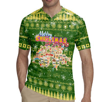 Merry Christmas Switzerland Rugby Jersey Xmas Travel Map - Wonder Print Shop