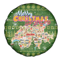 Merry Christmas Switzerland Spare Tire Cover Xmas Travel Map - Wonder Print Shop