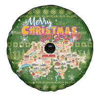 Merry Christmas Switzerland Spare Tire Cover Xmas Travel Map - Wonder Print Shop