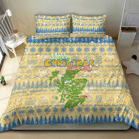 Merry Christmas Scotland Bedding Set Xmas Travel Map - Wonder Print Shop