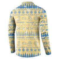 Merry Christmas Scotland Button Sweatshirt Xmas Travel Map - Wonder Print Shop