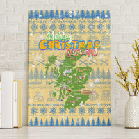 Merry Christmas Scotland Canvas Wall Art Xmas Travel Map - Wonder Print Shop