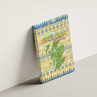 Merry Christmas Scotland Canvas Wall Art Xmas Travel Map - Wonder Print Shop