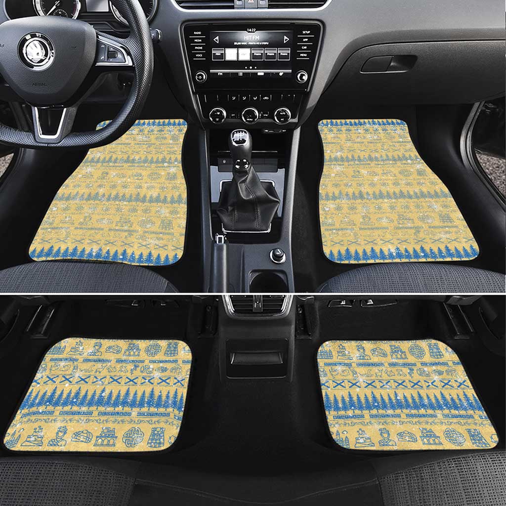 Merry Christmas Scotland Car Mats Xmas Travel Map - Wonder Print Shop