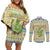 Merry Christmas Scotland Couples Matching Off Shoulder Short Dress and Long Sleeve Button Shirt Xmas Travel Map - Wonder Print Shop
