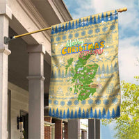 Merry Christmas Scotland Garden Flag Xmas Travel Map - Wonder Print Shop