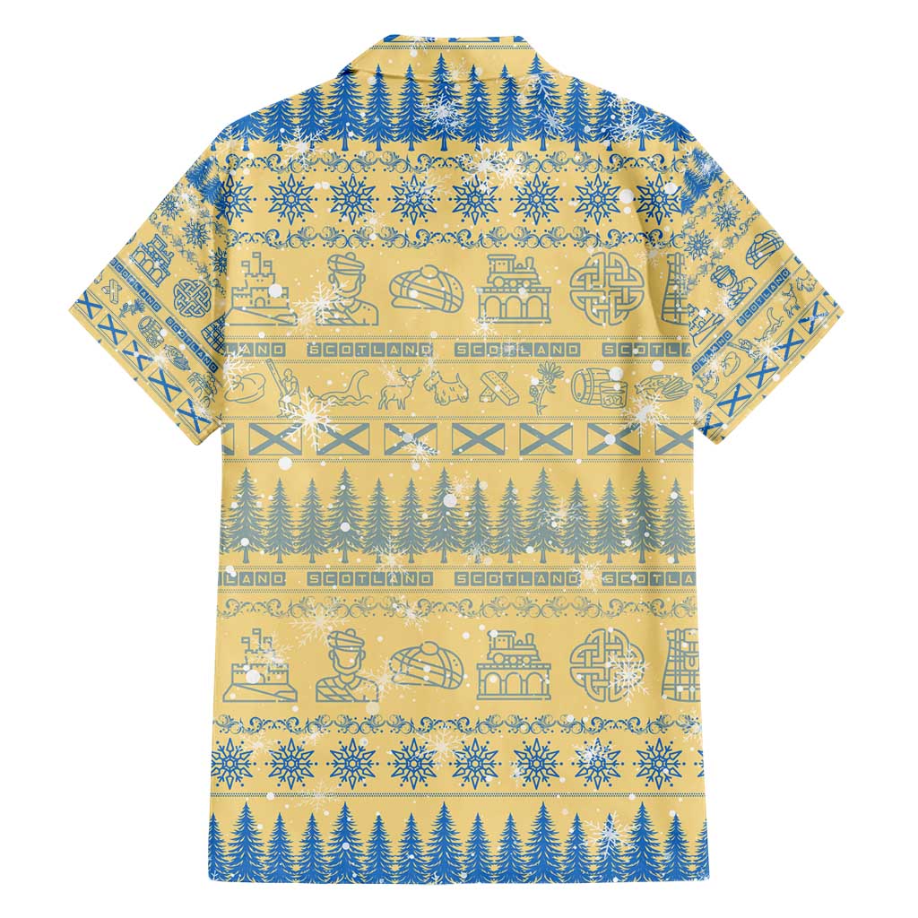 Merry Christmas Scotland Hawaiian Shirt Xmas Travel Map - Wonder Print Shop
