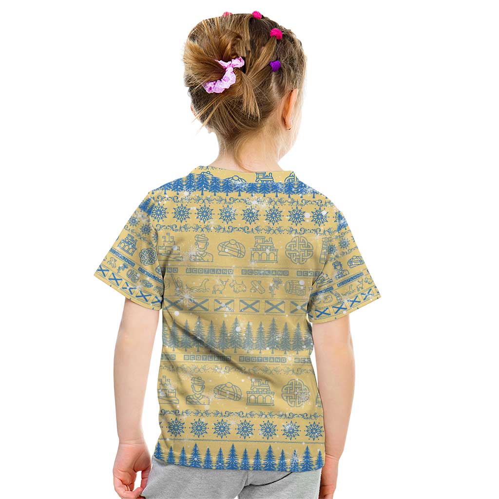 Merry Christmas Scotland Kid T Shirt Xmas Travel Map - Wonder Print Shop