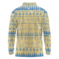 Merry Christmas Scotland Long Sleeve Polo Shirt Xmas Travel Map - Wonder Print Shop