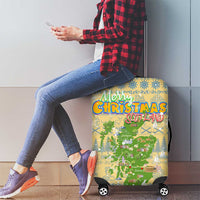 Merry Christmas Scotland Luggage Cover Xmas Travel Map - Wonder Print Shop