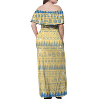 Merry Christmas Scotland Off Shoulder Maxi Dress Xmas Travel Map - Wonder Print Shop