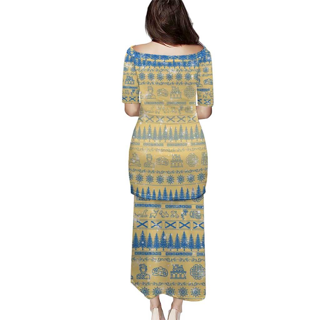 Merry Christmas Scotland Puletasi Xmas Travel Map - Wonder Print Shop