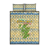 Merry Christmas Scotland Quilt Bed Set Xmas Travel Map - Wonder Print Shop